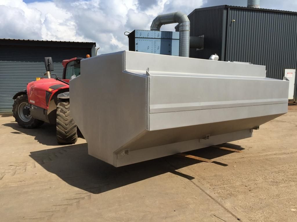 Large stainless steel fabrication with a uniform bead-blasted finish